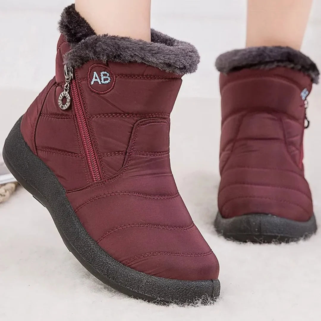 Lined winter boots - water-repellent and slip-resistant