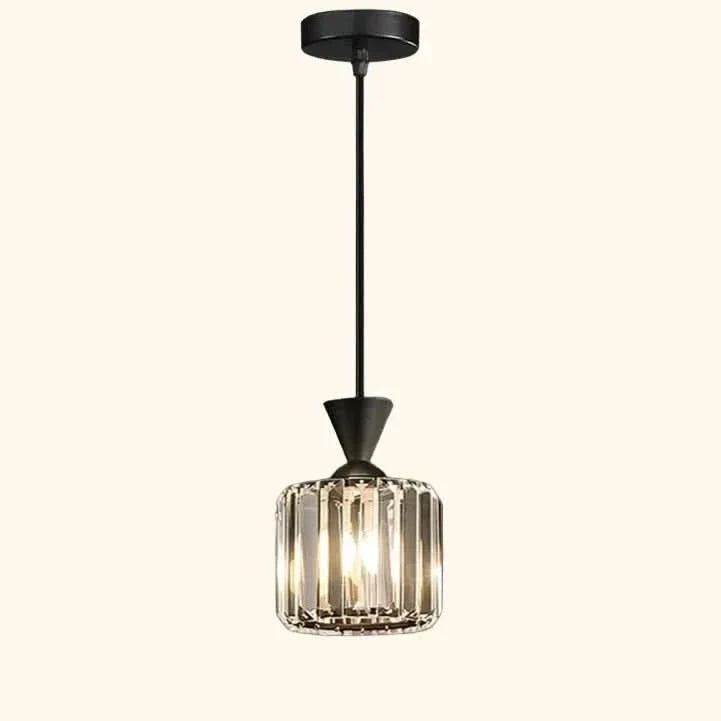 Art Deco crystal pendant light - elegant hanging light design