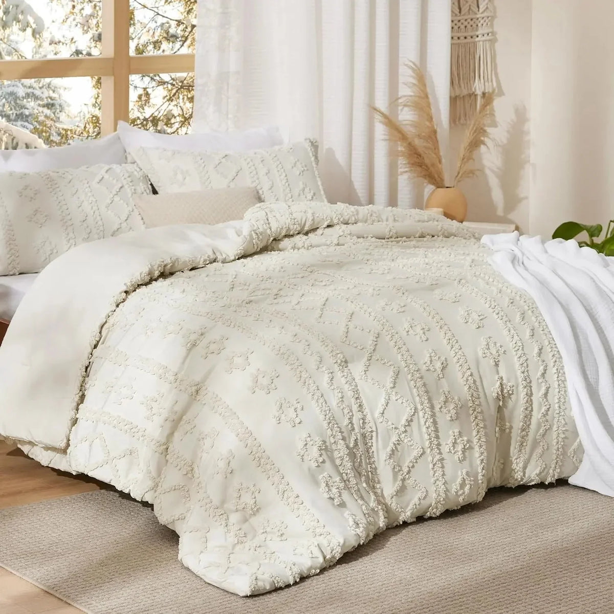 Tufted Boho bedding set – soft blanket for every season