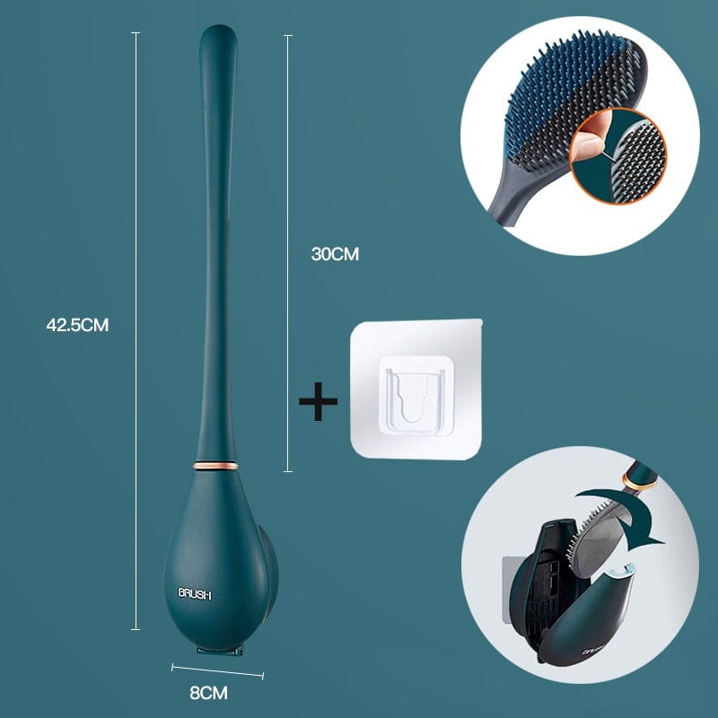 Silicone toilet brush - hygienic, flexible, and wall-mountable