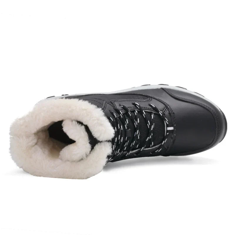 Lined winter boots with lacing - warm down to -40 °C