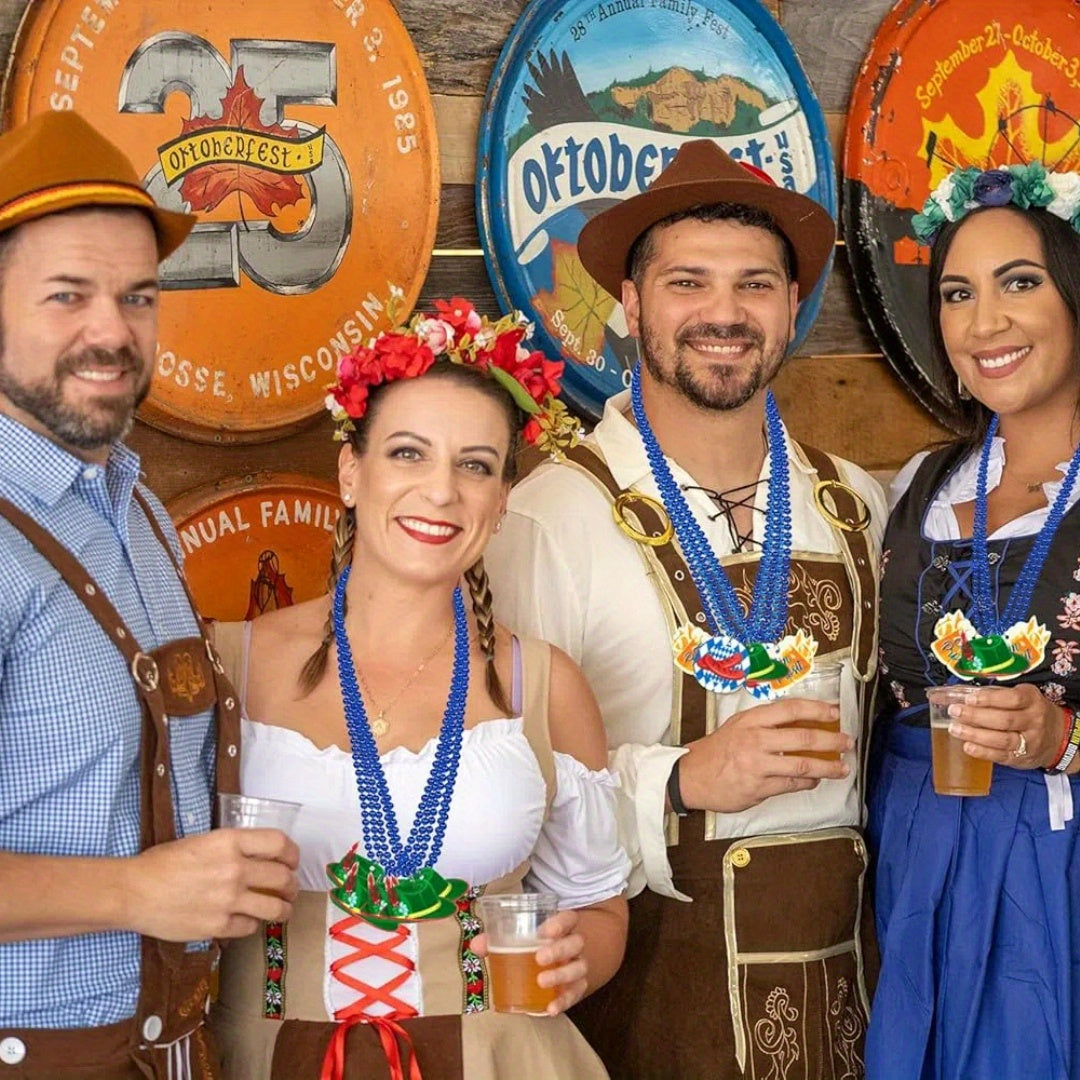 Oktoberfest Necklace Set with Bavarian Pendants – 21 Pieces