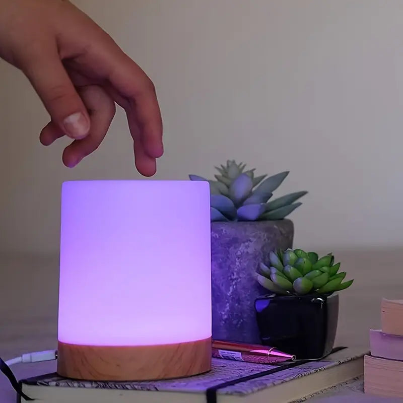 Dimmable LED night light with color-changing feature for bedrooms
