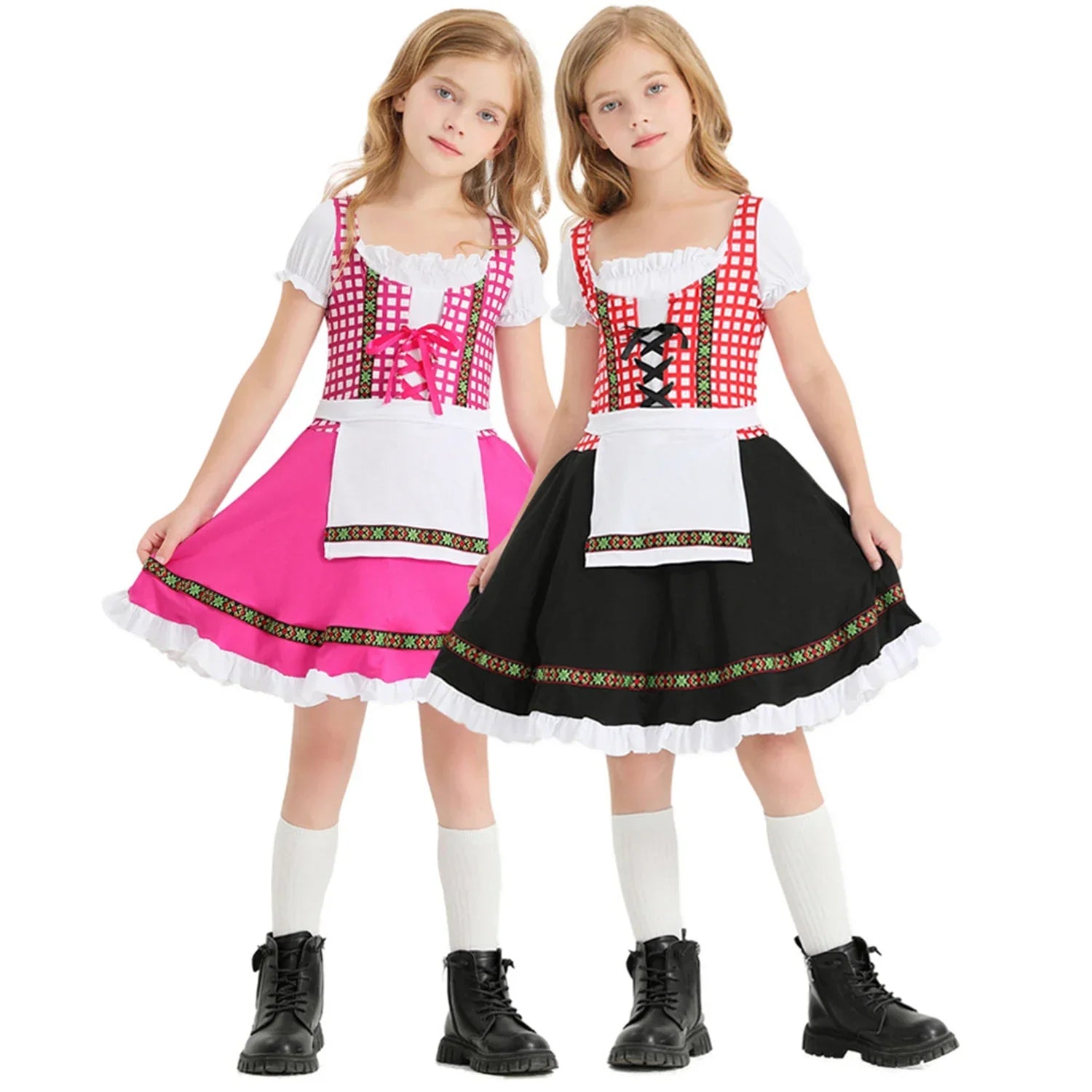 Mädchen Dirndl mit Schürze – Traditionelles Bayerisches Kinderdirndl