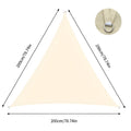 Triangular shade sail with UV protection for gardens and patios