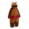 Cozy hooded bathrobe with detachable tail made of polyester