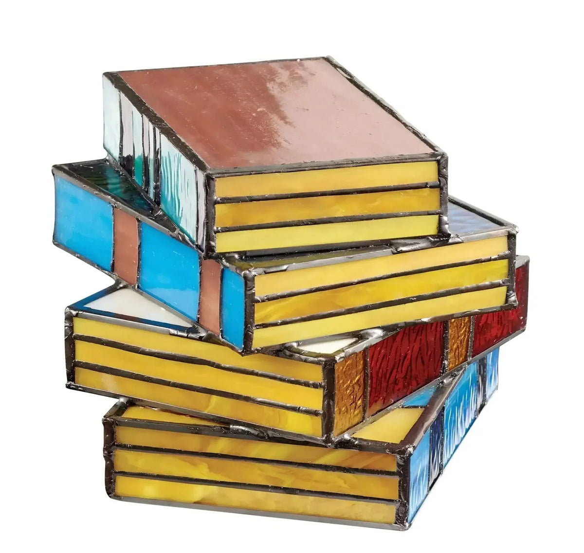 Tischlampe Bücher-Design Glas – Warme Stimmungsbeleuchtung