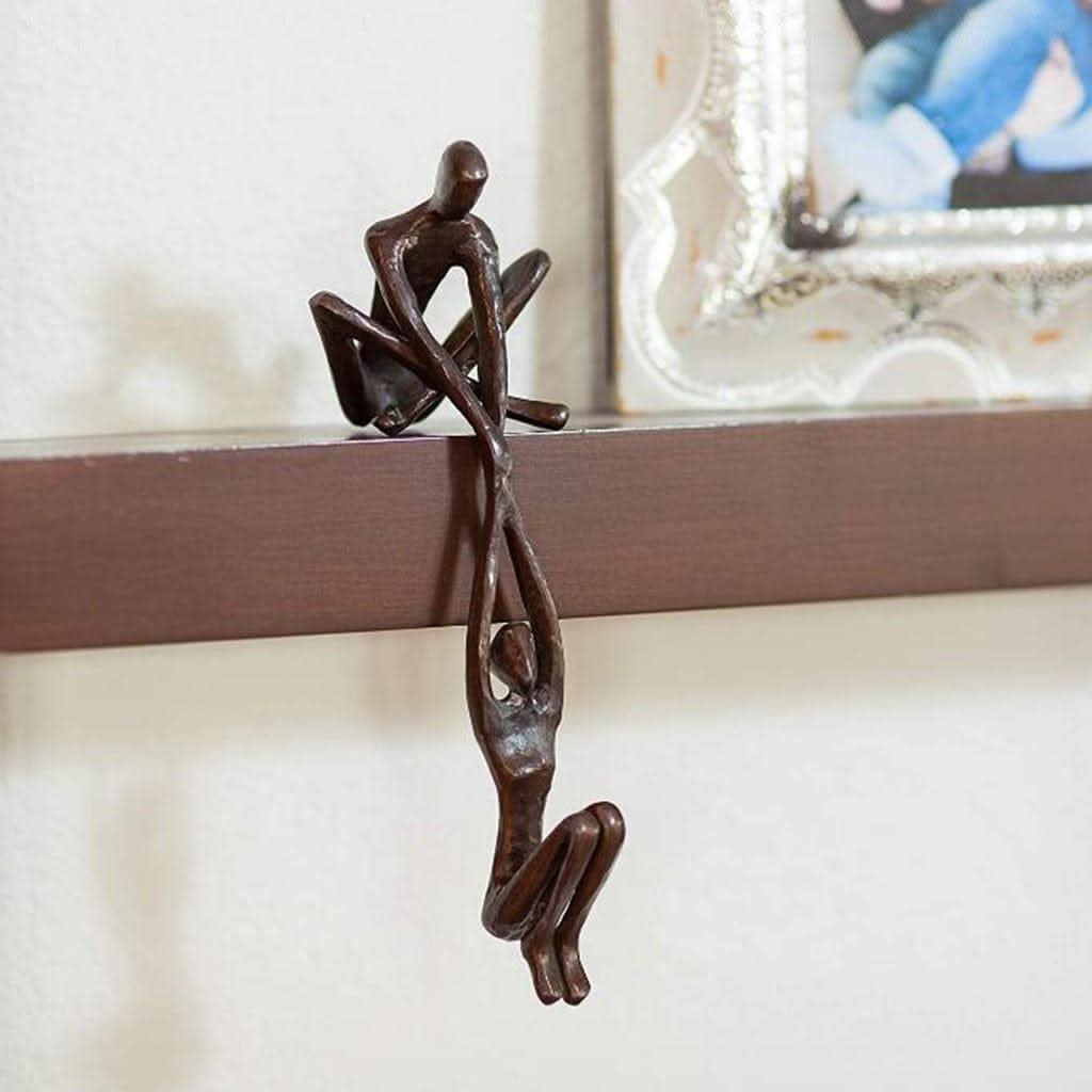 Abstract human figure sculpture made of resin - minimalist design