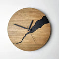 Wanduhr aus Bambus und Holz mit lautlosem Quarzwerk