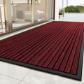 Dirt-trapping mat with non-slip backing for the entryway