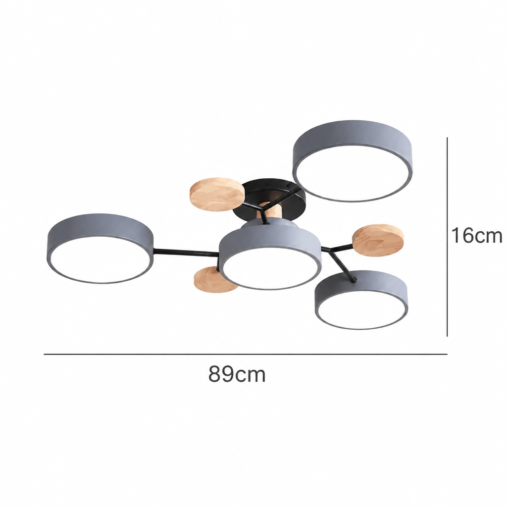 Round LED ceiling light, minimalist, for living rooms and bedrooms