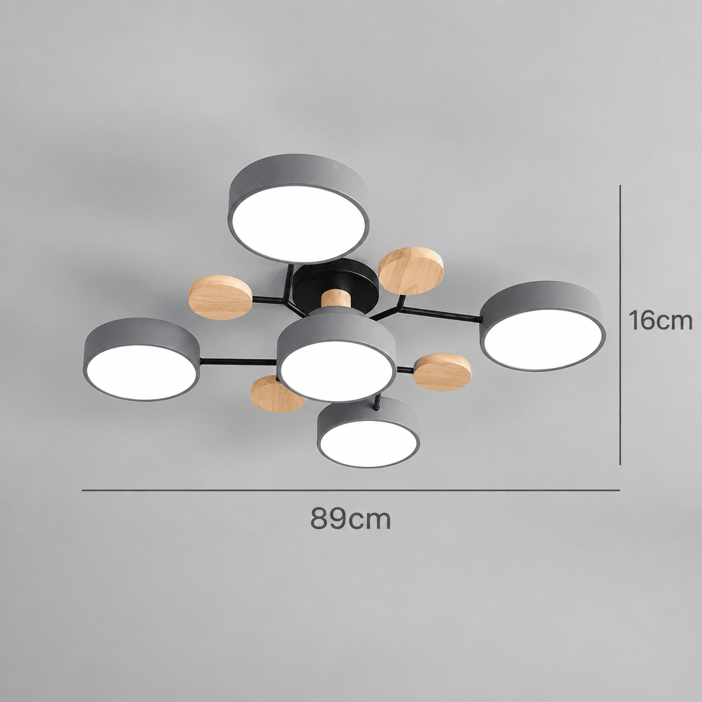 Round LED ceiling light, minimalist, for living rooms and bedrooms
