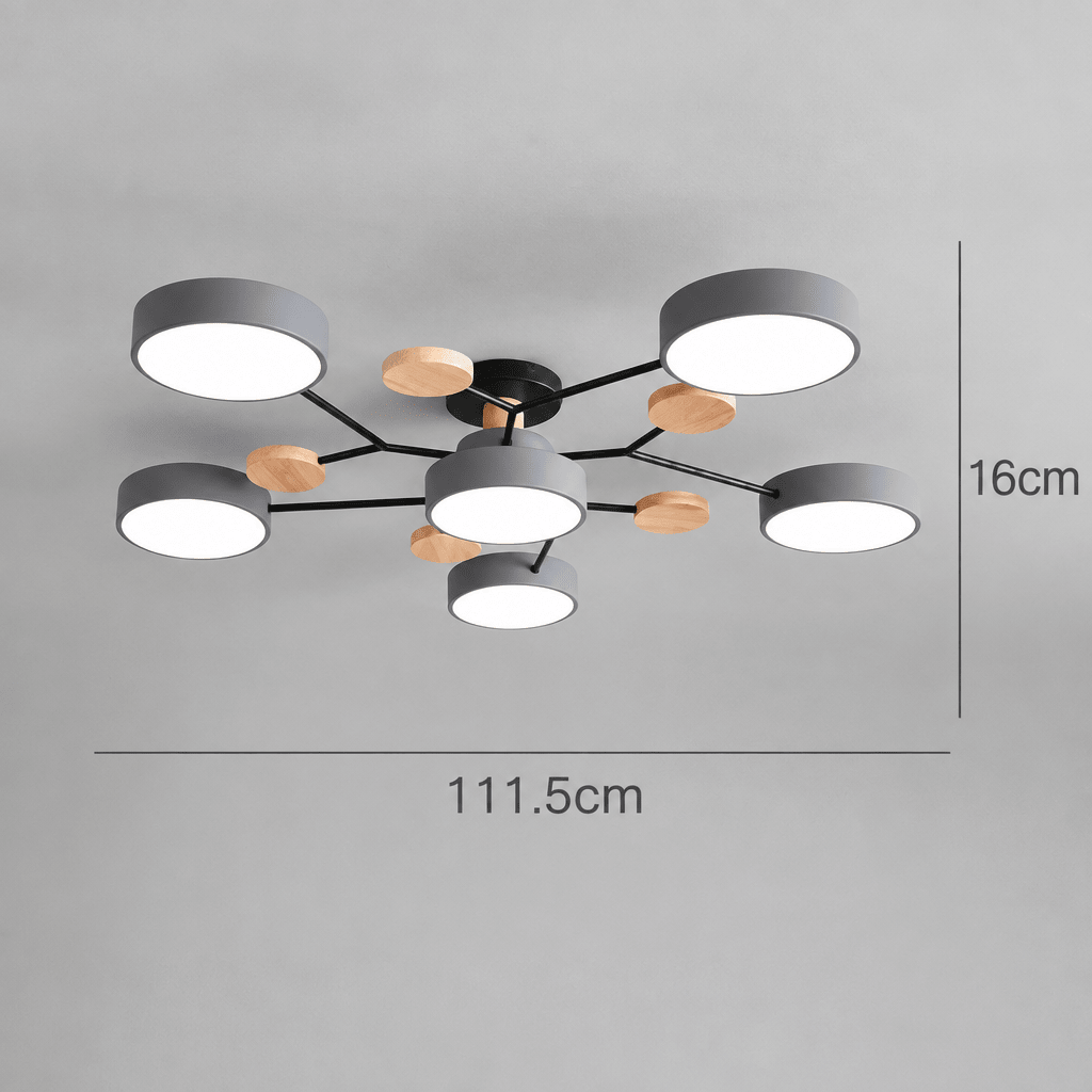Round LED ceiling light, minimalist, for living rooms and bedrooms