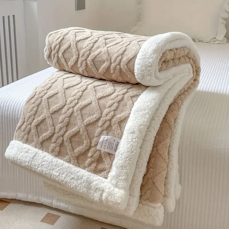 Flauschige Sherpa-Fleece-Decke – weich, warm und vielseitig