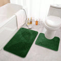 2-piece memory foam bath mat set with non-slip backing
