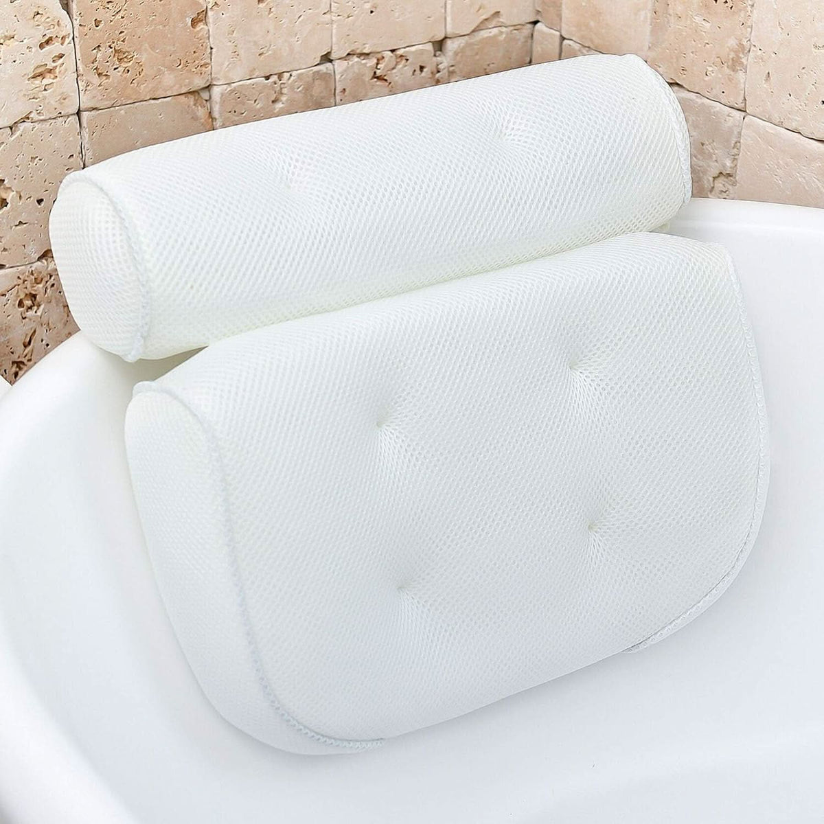 Ergonomic bath pillow for neck and head – comfort while bathing
