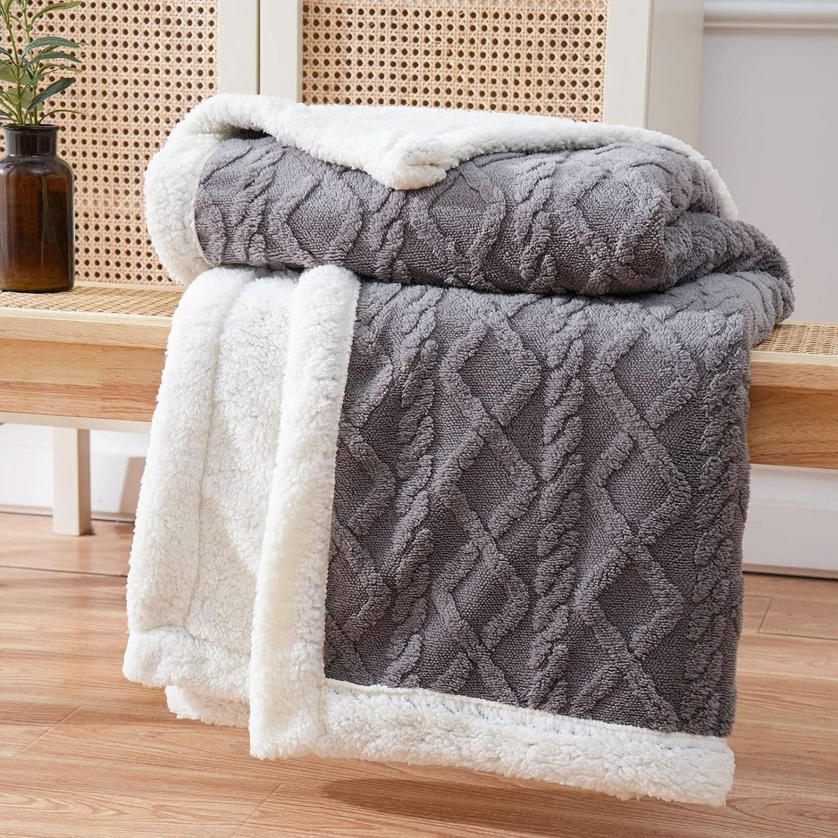 Flauschige Sherpa-Fleece-Decke – weich, warm und vielseitig