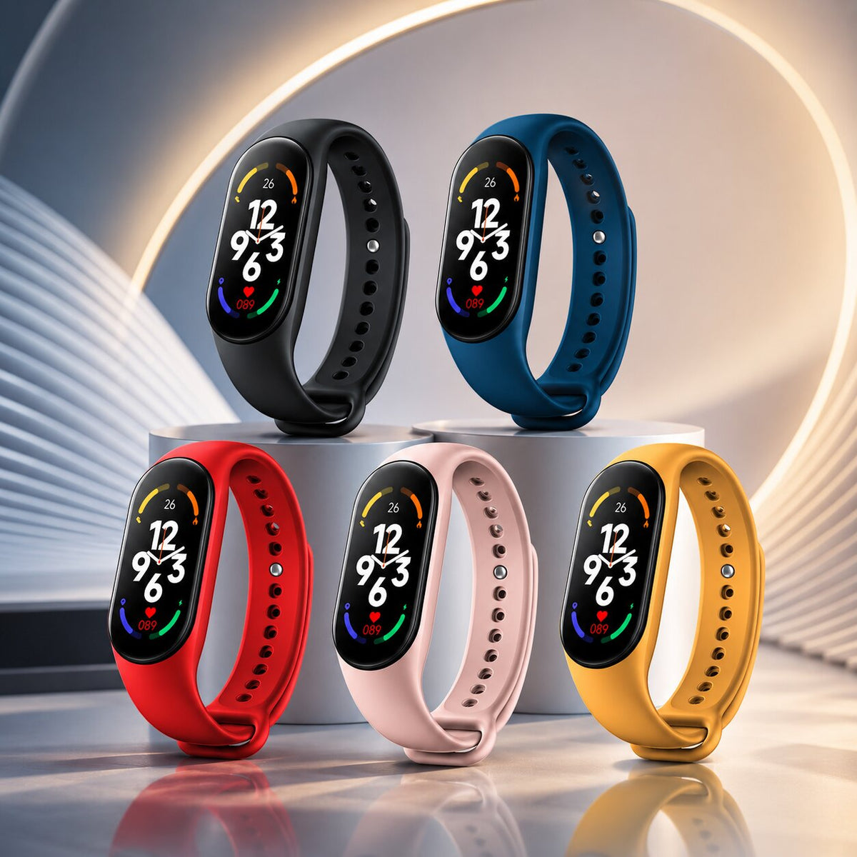 Fitness tracker with touchscreen – steps and heart rate