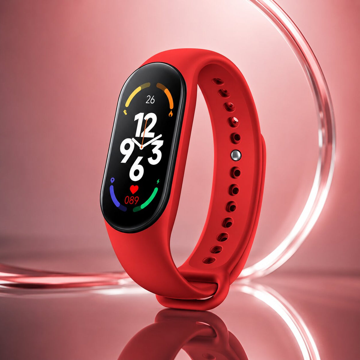 Fitness tracker with touchscreen – steps and heart rate