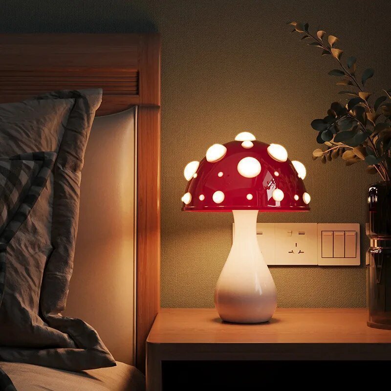LED Tischlampe Pilzform – warme Stimmungsbeleuchtung für Zuhause