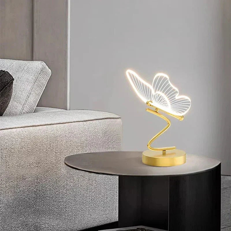 LED table lamp made of iron and acrylic - compact modern design