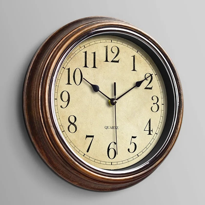 Holz Wanduhr 30 cm – klassische geräuschlose Uhr für jeden Raum