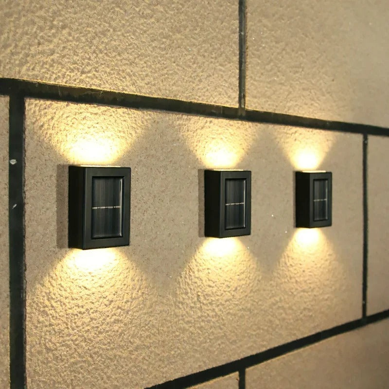 Außenwandlampe mit warmweißem LED-Licht – 4er-Set