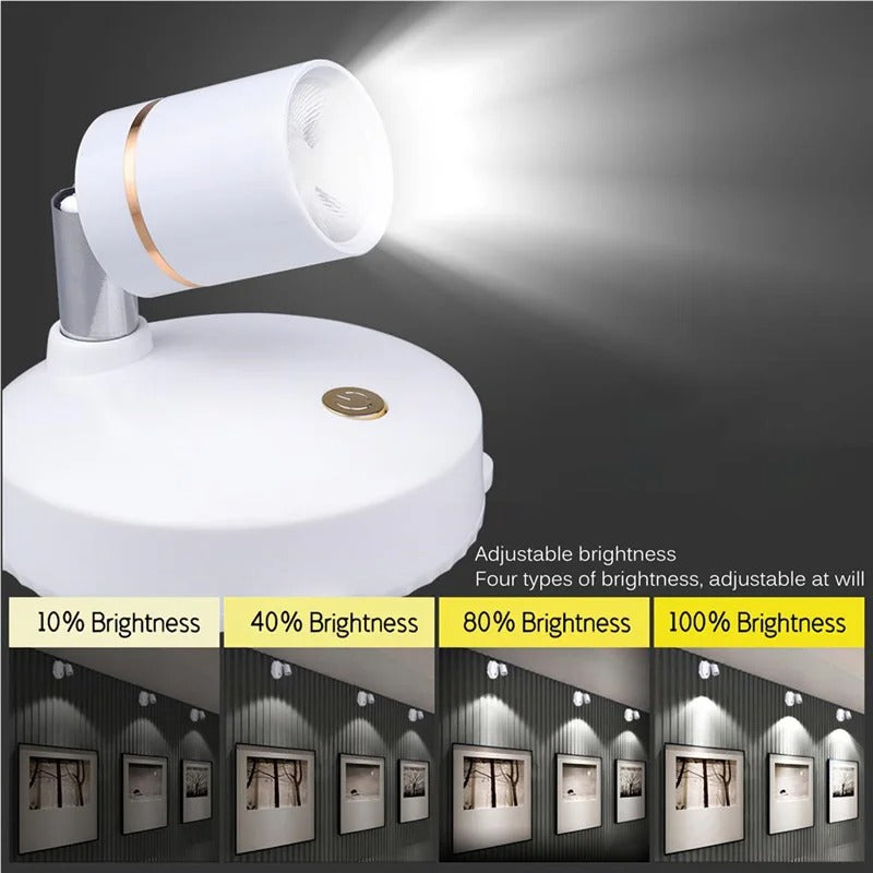 Kabelloser LED-Strahler mit Dimmfunktion und Fernbedienung
