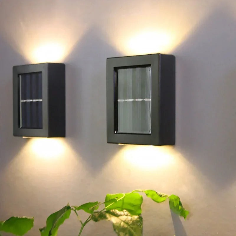 Außenwandlampe mit warmweißem LED-Licht – 4er-Set