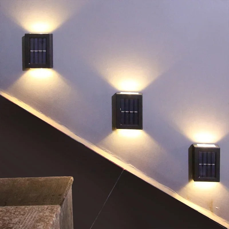 Außenwandlampe mit warmweißem LED-Licht – 4er-Set