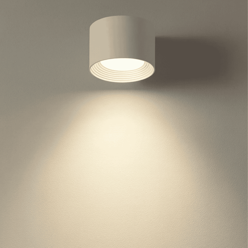 Cordless LED wall lamp with adjustable head and USB-C rechargeable battery