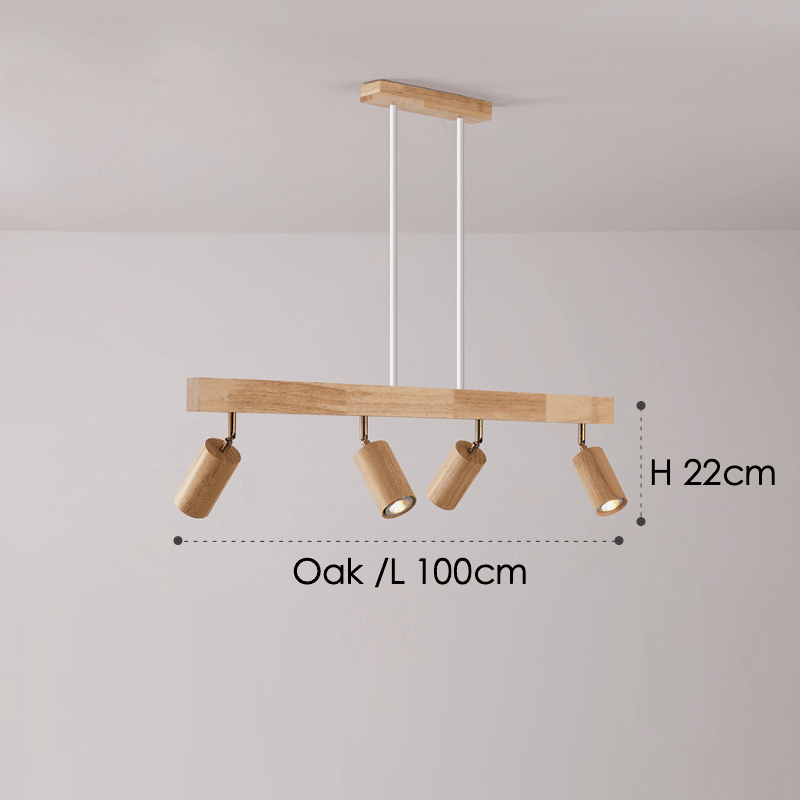 Holz Deckenlampe Verstellbar mit Warmem Licht – Minimalistisch
