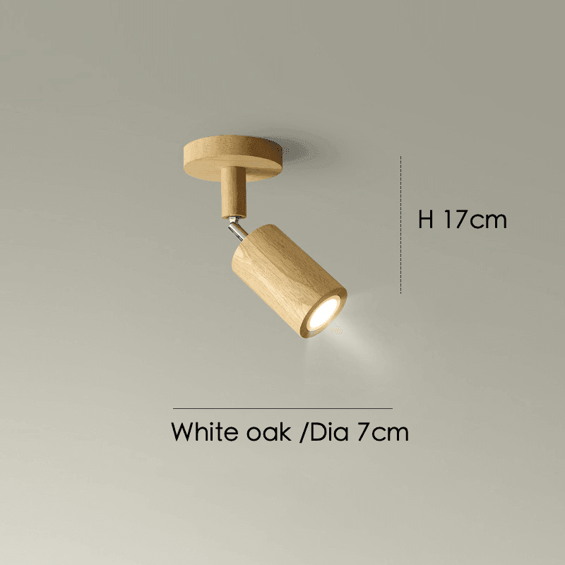 Holz Deckenlampe Verstellbar mit Warmem Licht – Minimalistisch