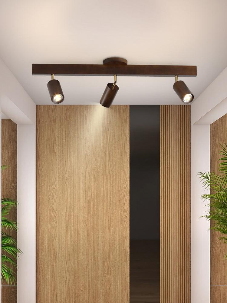 Holz Deckenlampe Verstellbar mit Warmem Licht – Minimalistisch