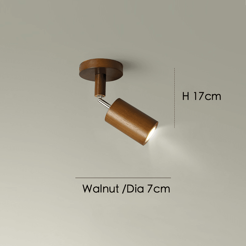 Holz Deckenlampe Verstellbar mit Warmem Licht – Minimalistisch