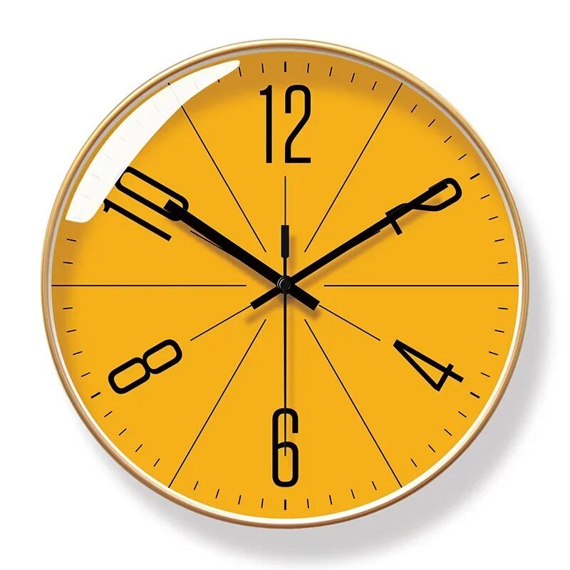 Wanduhr Skandinavisches Design – lautlos, schwarz-weiß, modern