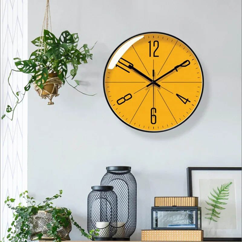 Wanduhr Skandinavisches Design – lautlos, schwarz-weiß, modern