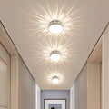 LED crystal acrylic ceiling light with a decorative light pattern