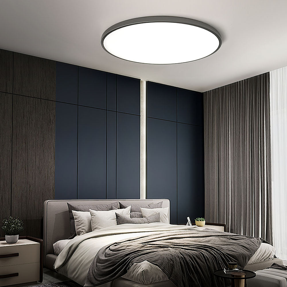 Round flat LED ceiling light - modern for living rooms and bedrooms