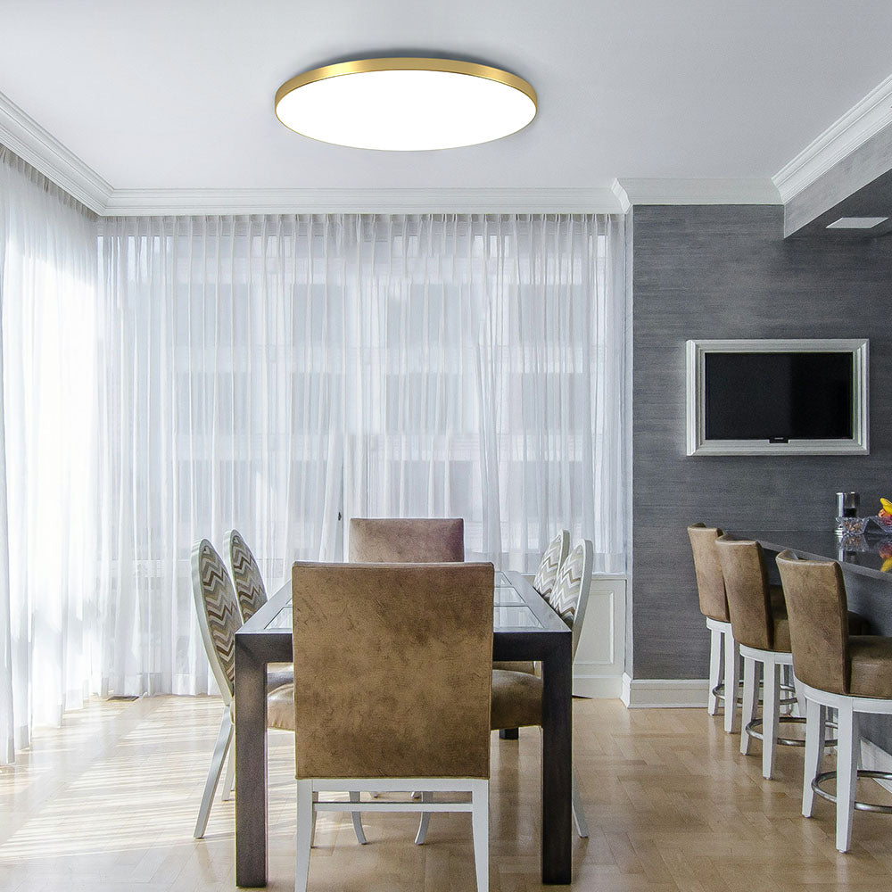 Round flat LED ceiling light - modern for living rooms and bedrooms