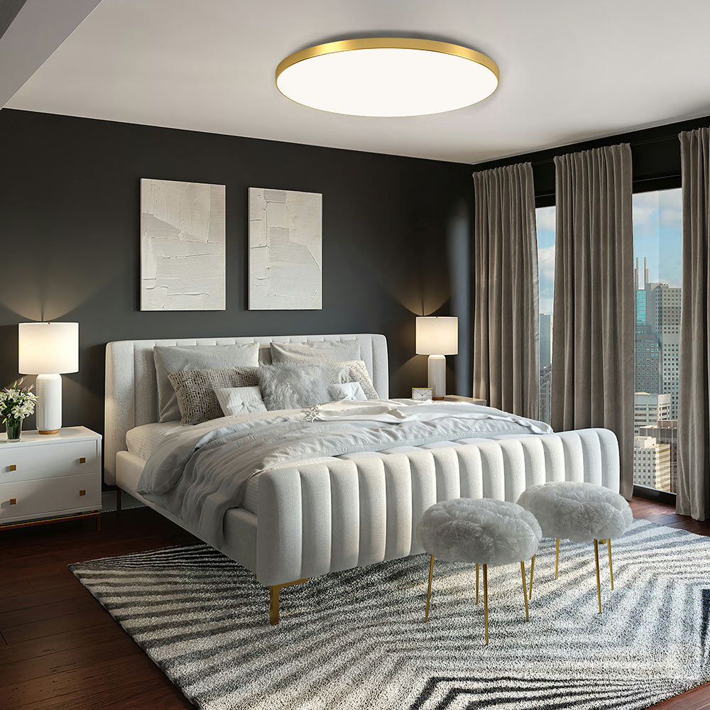 Round flat LED ceiling light - modern for living rooms and bedrooms