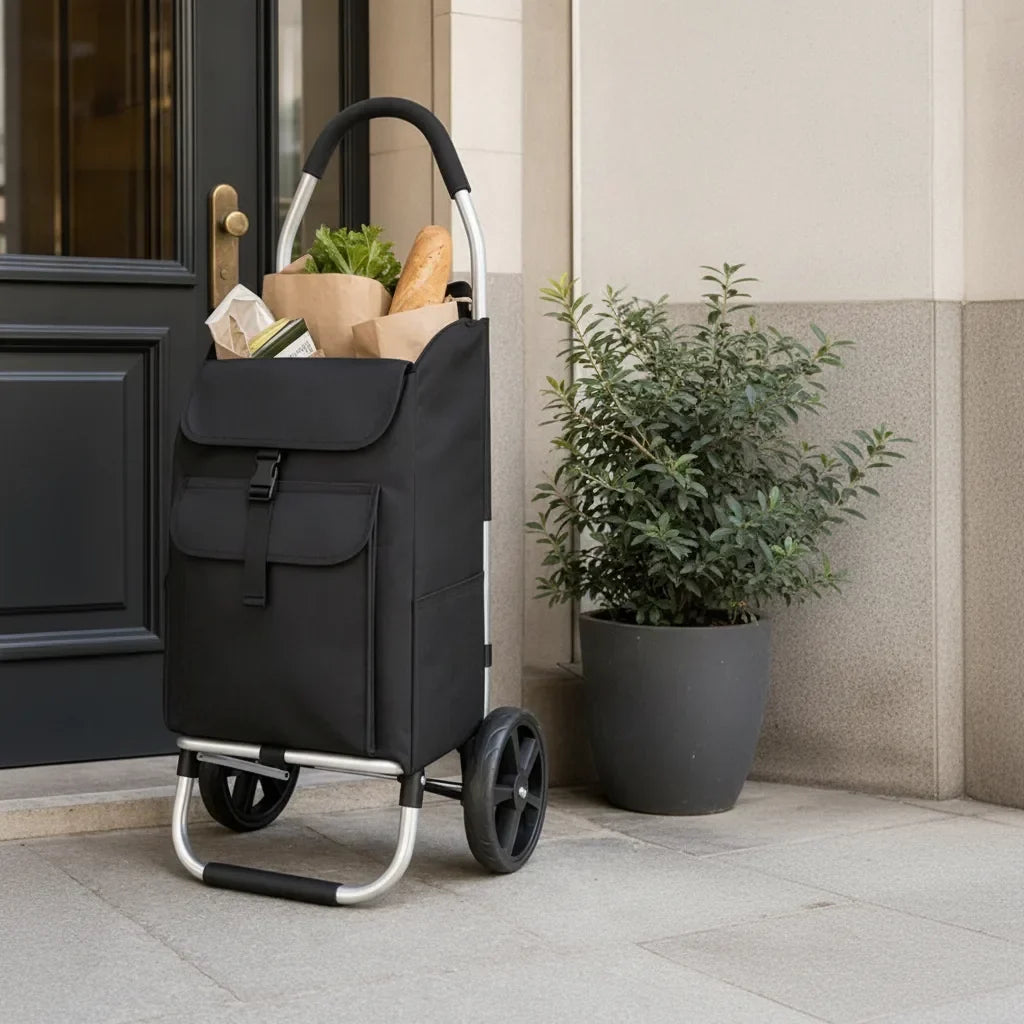 Foldable Shopping Trolley with Aluminium Frame – Light & Compact