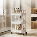 Mobile organiser trolley with 360° castors and multiple tiers