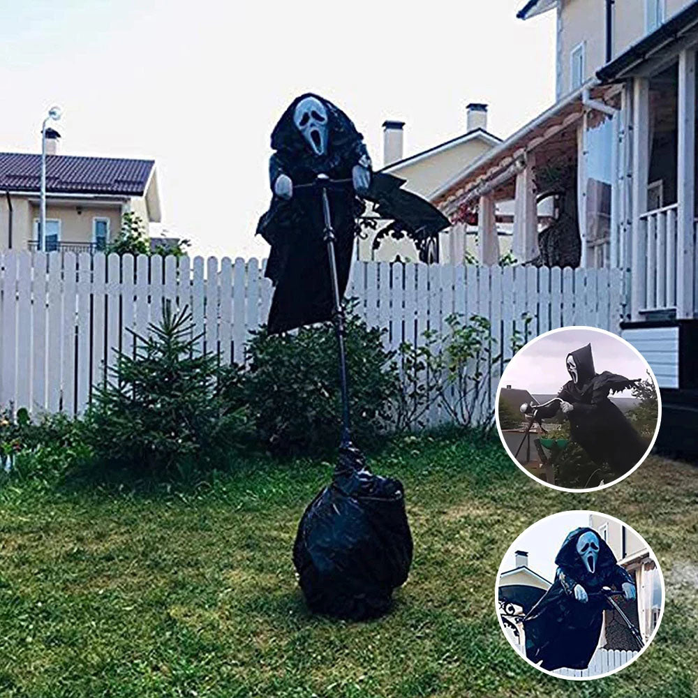 Fliegender Geist Halloween Dekoration mit Stützstange 200cm