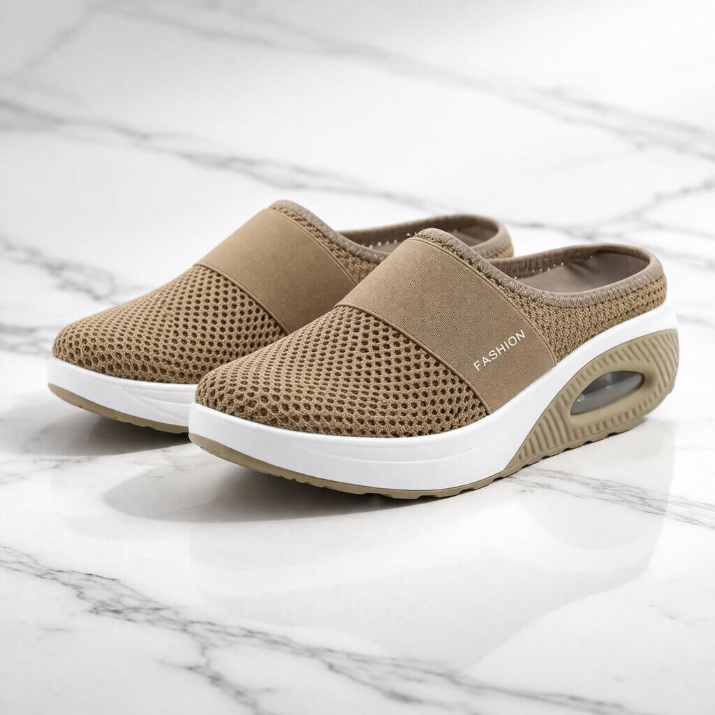 Slip-on Hausschuhe mit Luftsohle – leicht & atmungsaktiv