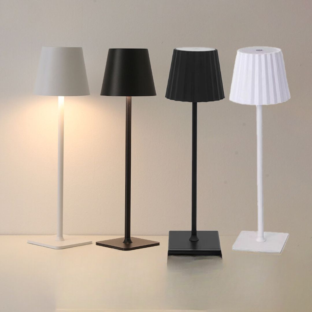 Wireless LED table lamp with rechargeable battery - dimmable and flexible