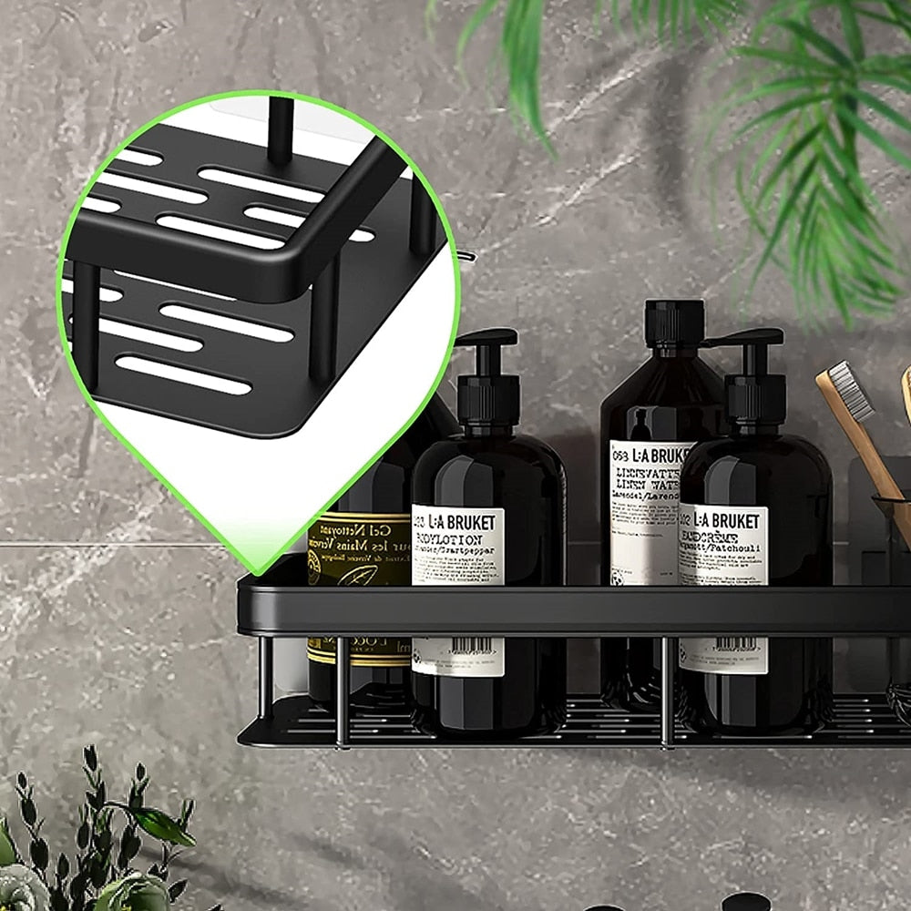 Bathroom Shelf Without Drilling – Suction Cups for Wall and Shower