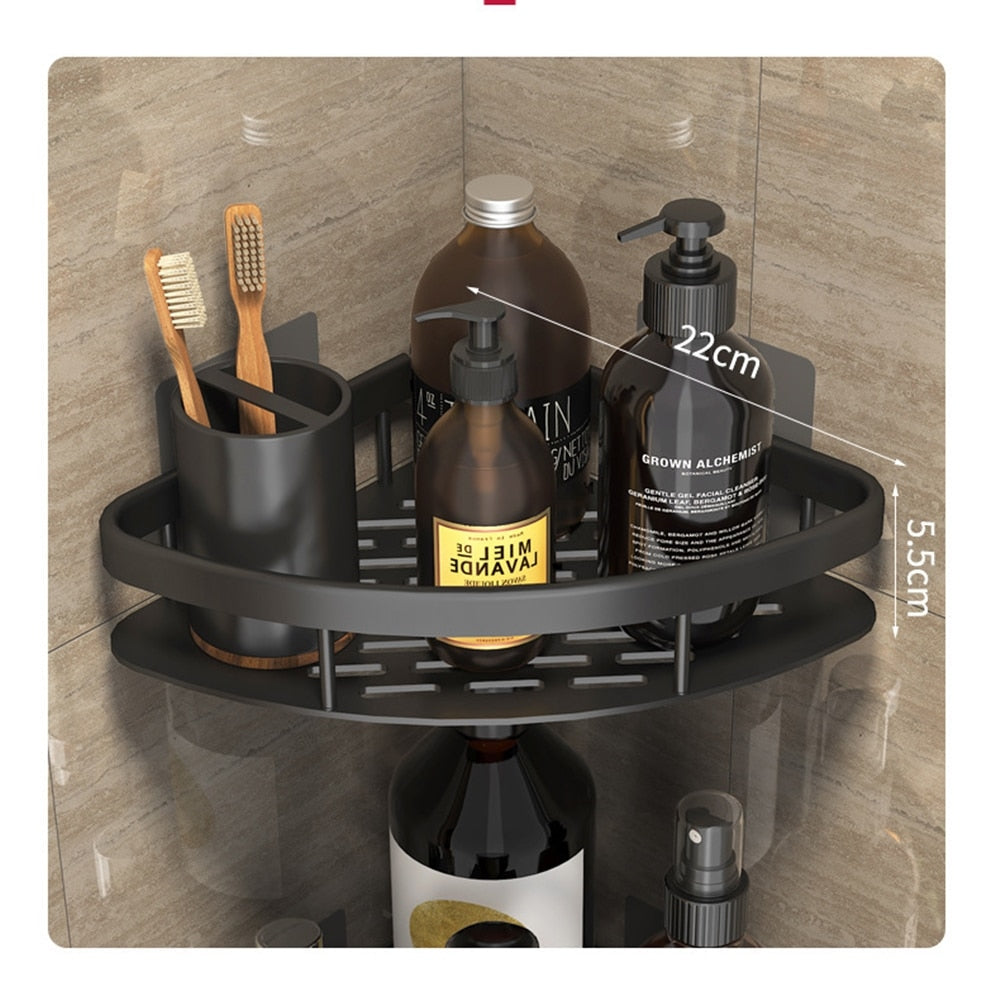 Bathroom Shelf Without Drilling – Suction Cups for Wall and Shower