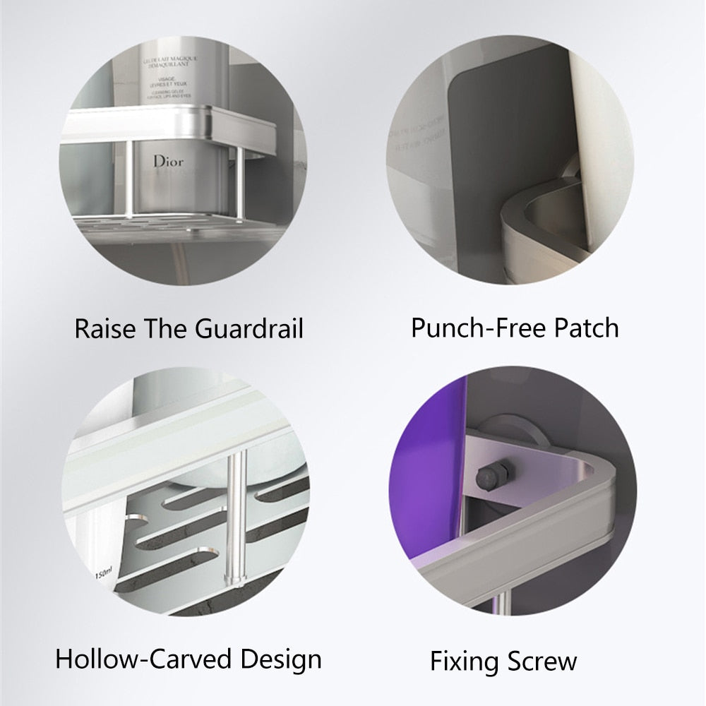 Bathroom Shelf Without Drilling – Suction Cups for Wall and Shower