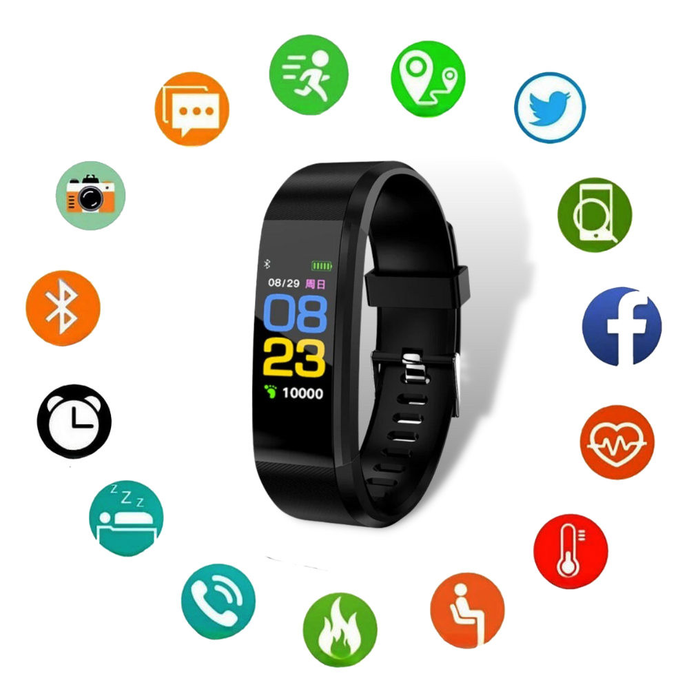 Smartwatch for seniors with heart rate and blood pressure monitoring
